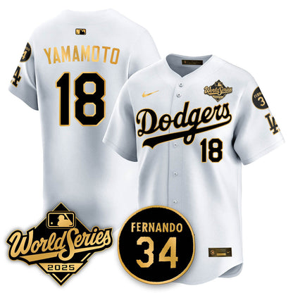 Los Angeles Dodgers 2025 National League Champions Jersey - All Stitched