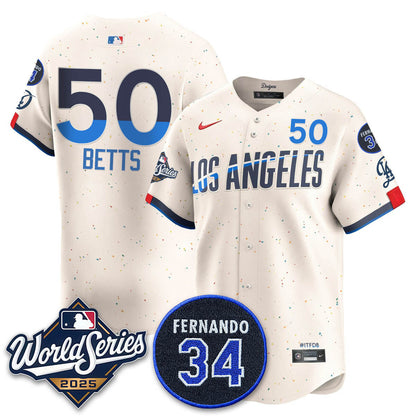 Los Angeles Dodgers 2025 National League Champions Jersey - All Stitched