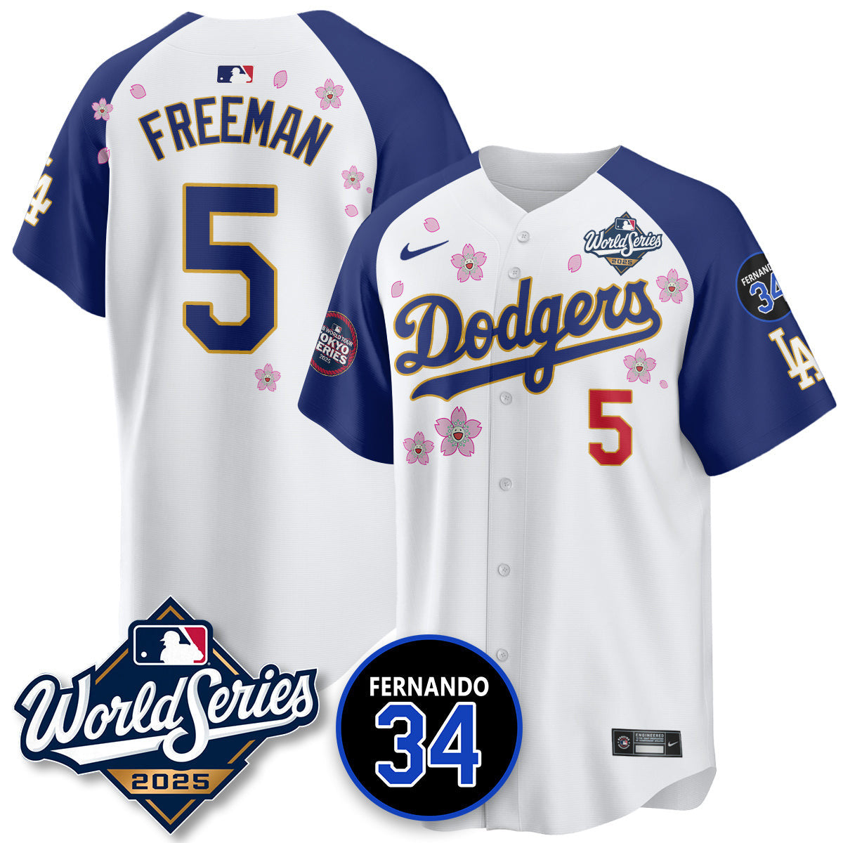 Los Angeles Dodgers Tokyo Series 2025 NL Champions Jersey - All Stitched