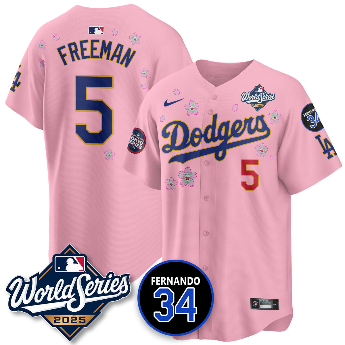 Los Angeles Dodgers Tokyo Series 2025 NL Champions Jersey - All Stitched