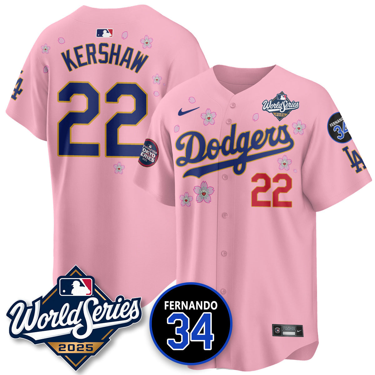 Los Angeles Dodgers Tokyo Series 2025 NL Champions Jersey - All Stitched