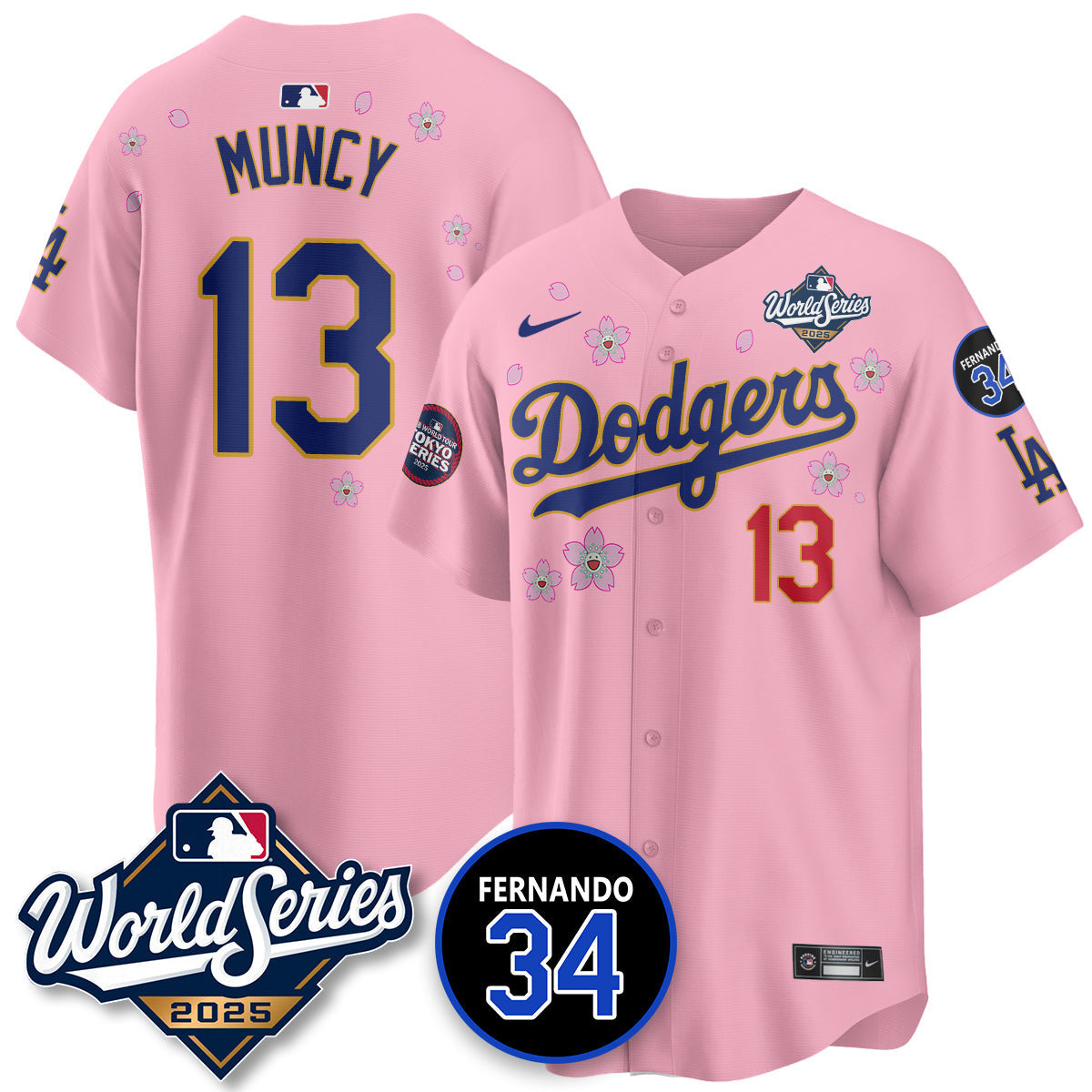 Los Angeles Dodgers Tokyo Series 2025 NL Champions Jersey - All Stitched