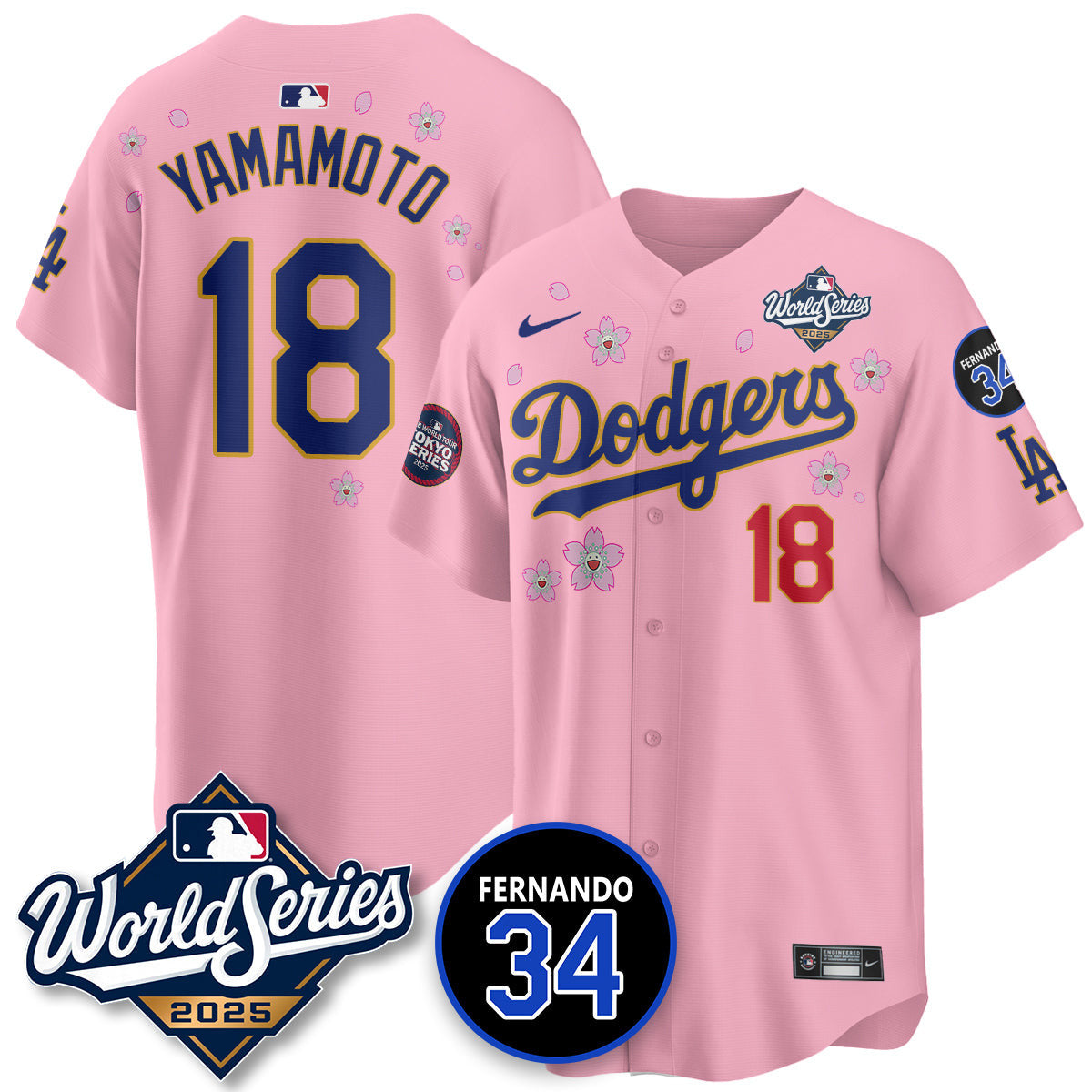 Los Angeles Dodgers Tokyo Series 2025 NL Champions Jersey - All Stitched