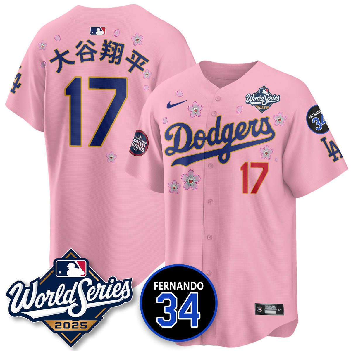 Los Angeles Dodgers Tokyo Series 2025 NL Champions Jersey - All Stitched
