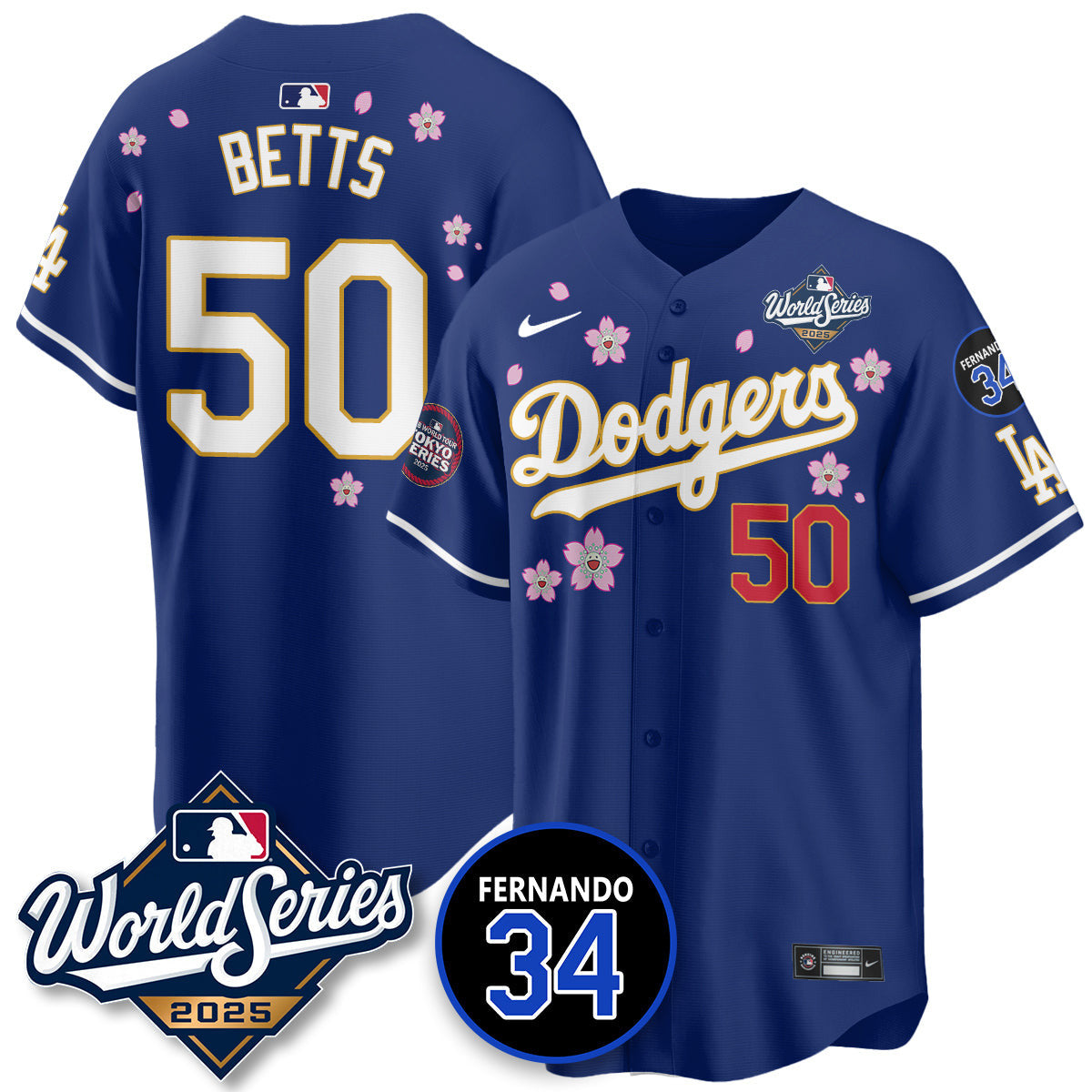 Los Angeles Dodgers Tokyo Series 2025 NL Champions Jersey - All Stitched