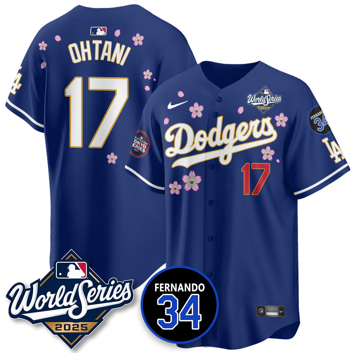 Los Angeles Dodgers Tokyo Series 2025 NL Champions Jersey - All Stitched