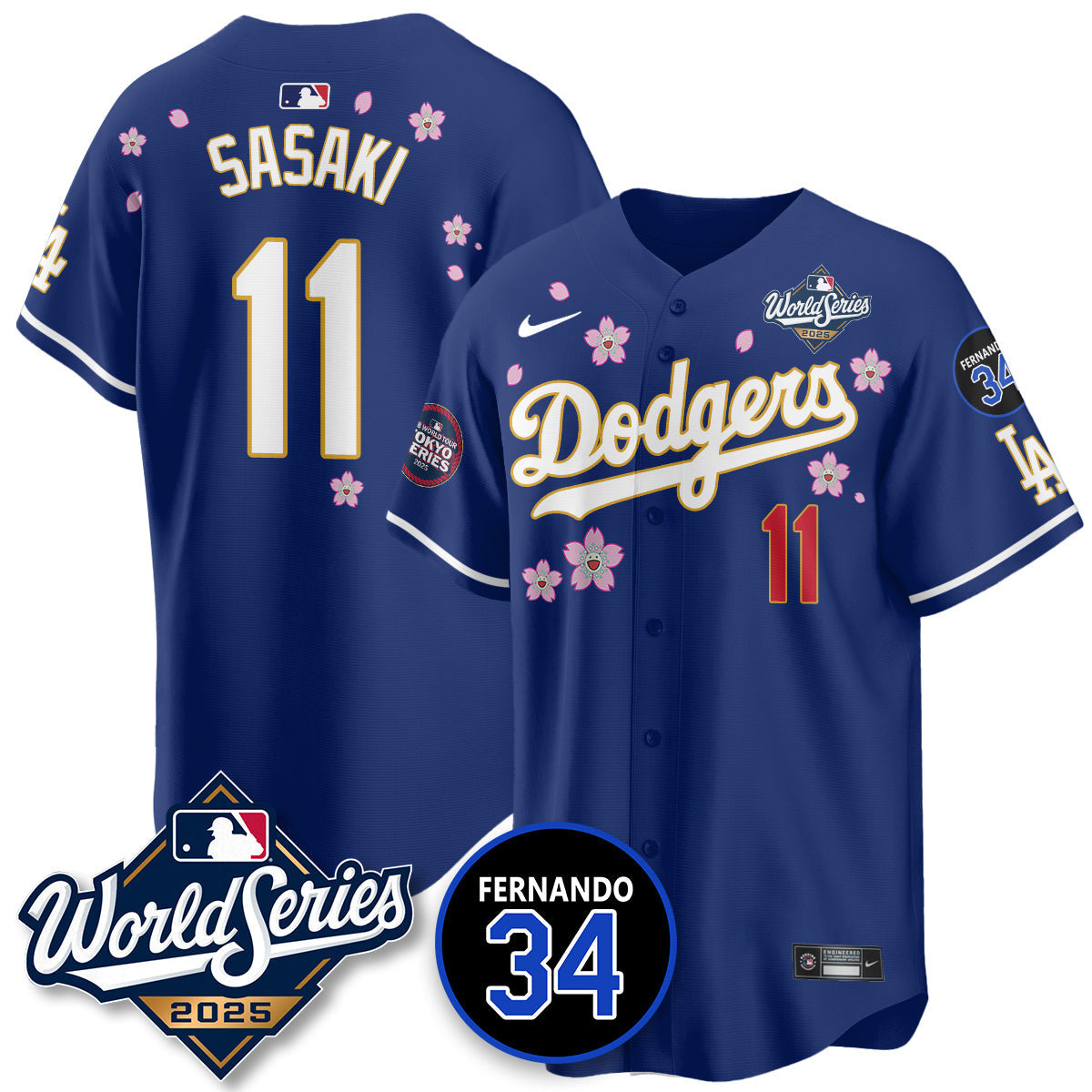 Los Angeles Dodgers Tokyo Series 2025 NL Champions Jersey - All Stitched