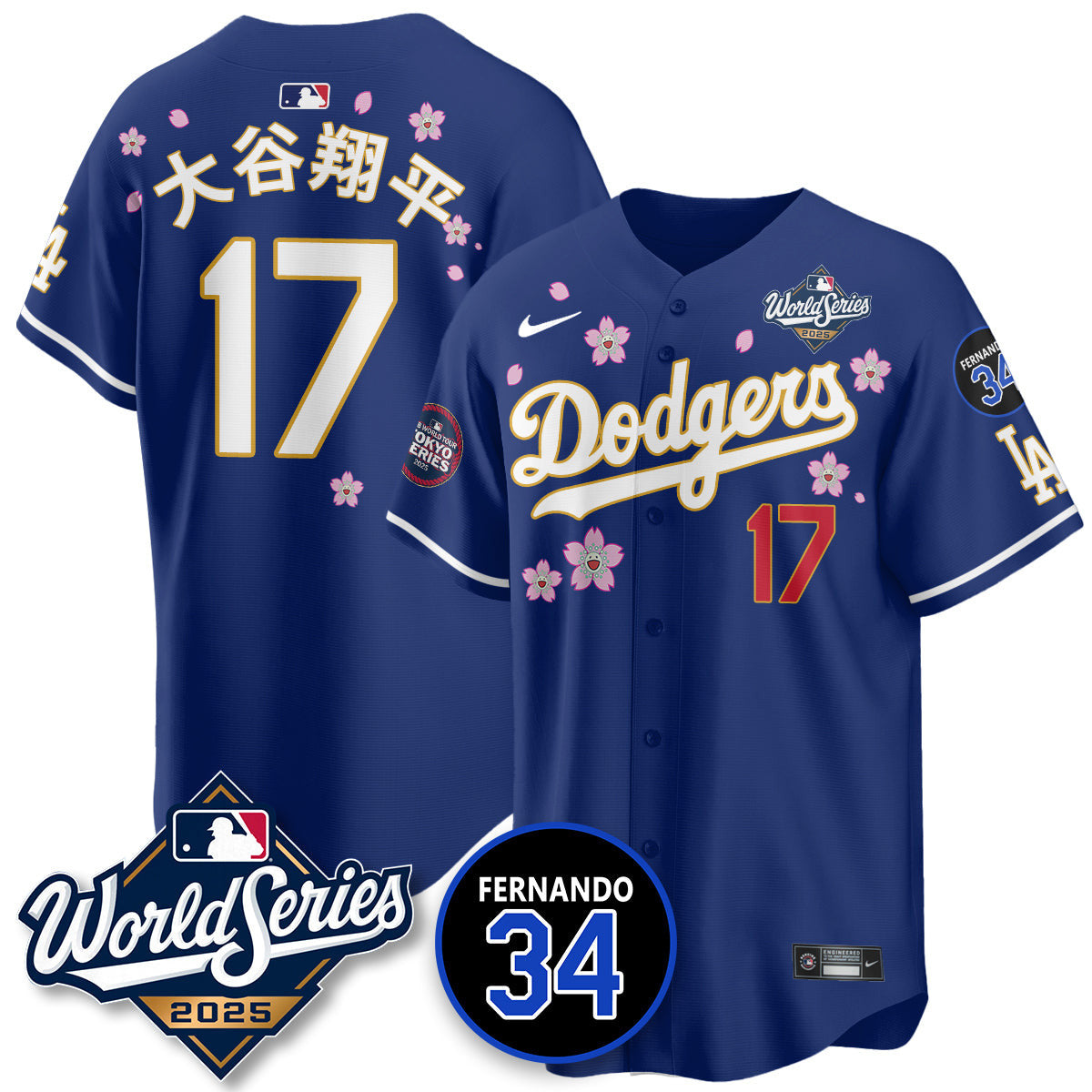 Los Angeles Dodgers Tokyo Series 2025 NL Champions Jersey - All Stitched