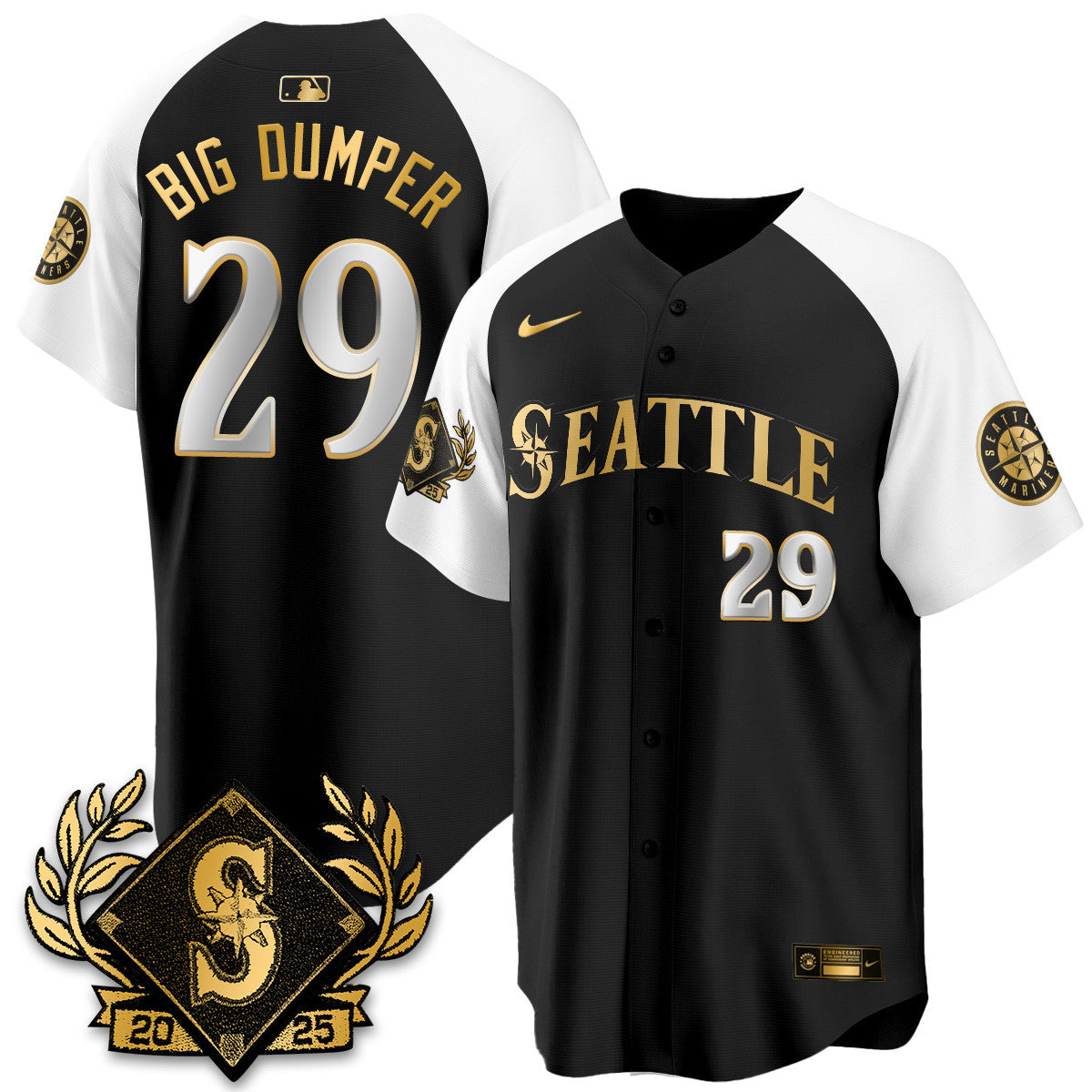 Seattle Mariners 2025 Series Gold Jersey - All Stitched