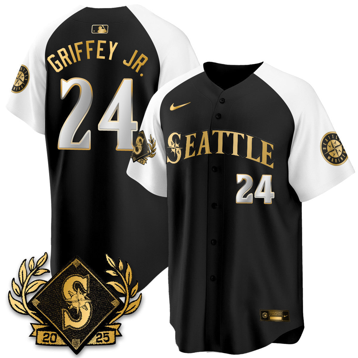 Seattle Mariners 2025 Series Gold Jersey - All Stitched