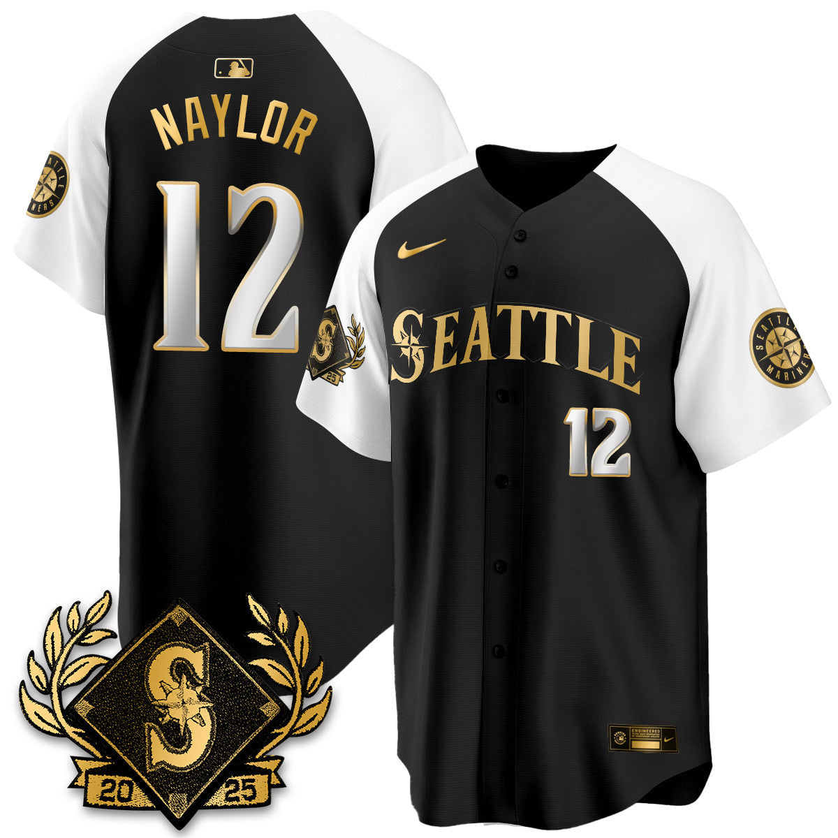 Seattle Mariners 2025 Series Gold Jersey - All Stitched