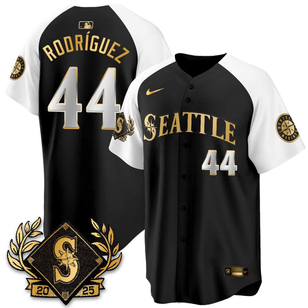 Seattle Mariners 2025 Series Gold Jersey - All Stitched