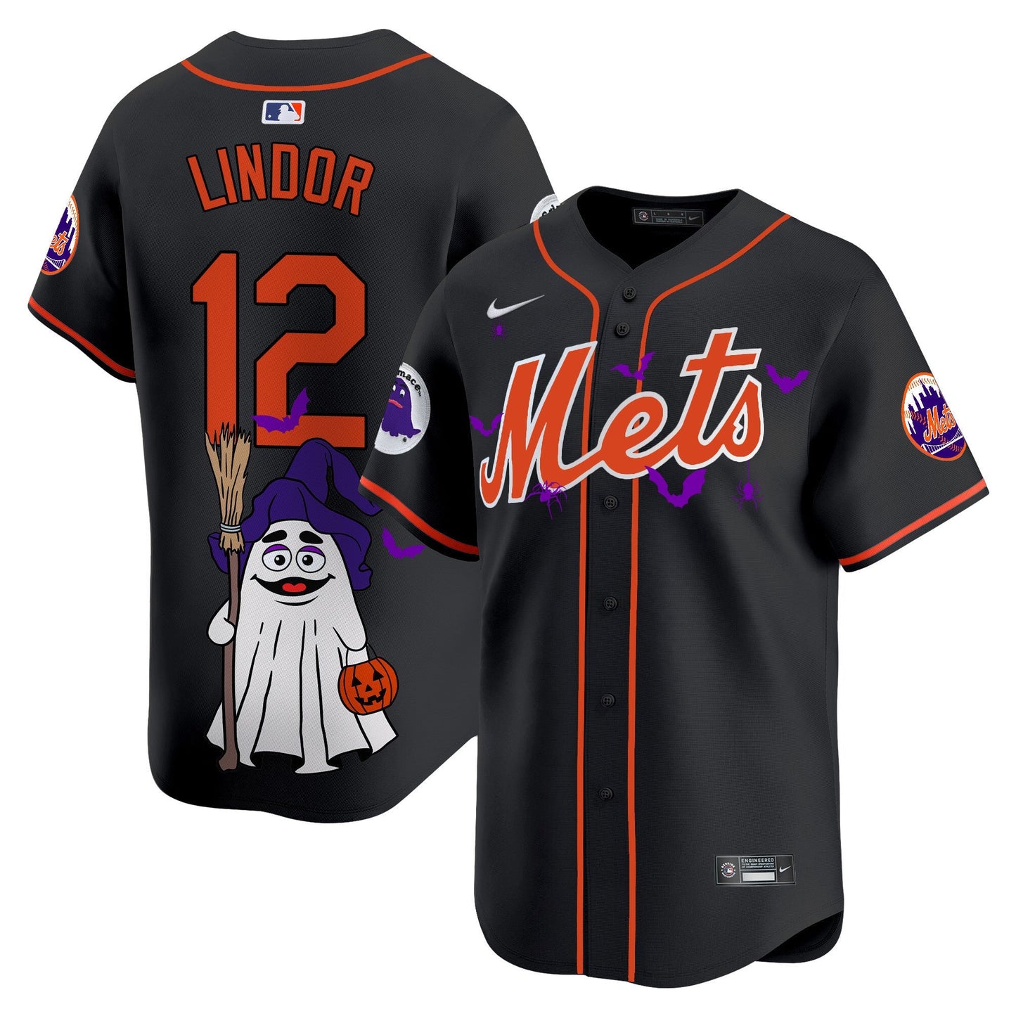 Men'sMets Grimace Halloween Vapor Premier Limited Jersey V2- Printed