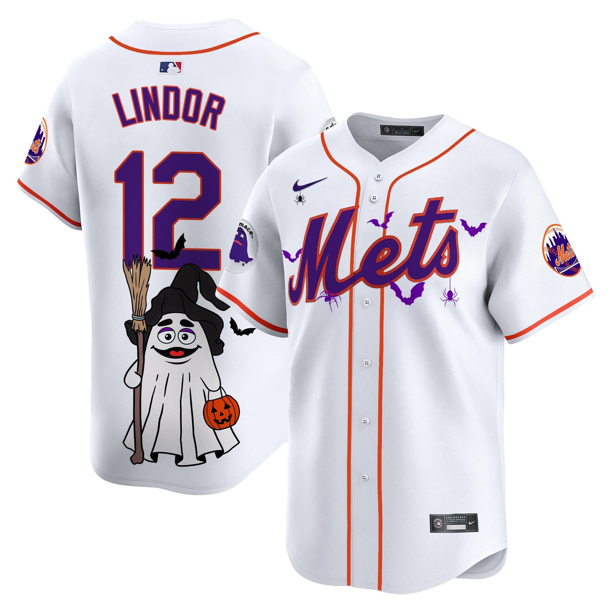 Men'sMets Grimace Halloween Vapor Premier Limited Jersey V2- Printed