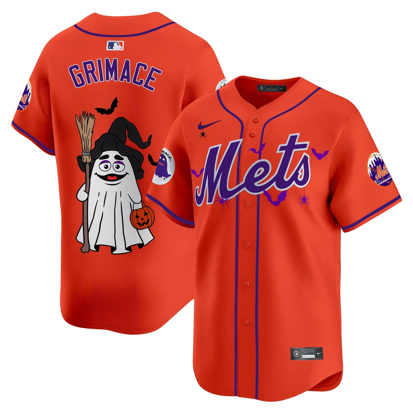 Men'sMets Grimace Halloween Vapor Premier Limited Jersey V2- Printed