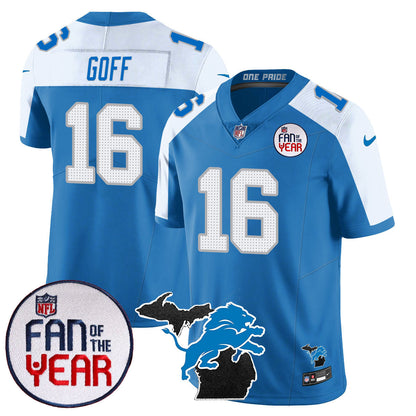 Men's Detroit Lions "Fan Of The Year" Jersey - All Stitched