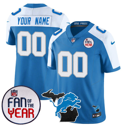 Men's Detroit Lions "Fan Of The Year" Jersey - All Stitched