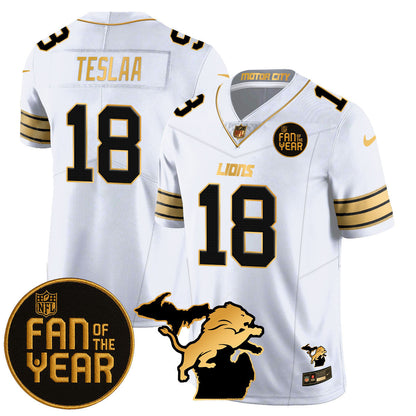 Men's Detroit Lions "Fan Of The Year" Jersey - All Stitched