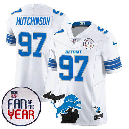 Detroit Lions "Fan Of The Year" Jersey - All Stitched