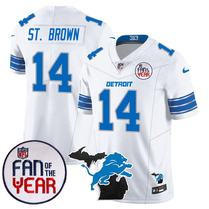 Detroit Lions "Fan Of The Year" Jersey - All Stitched