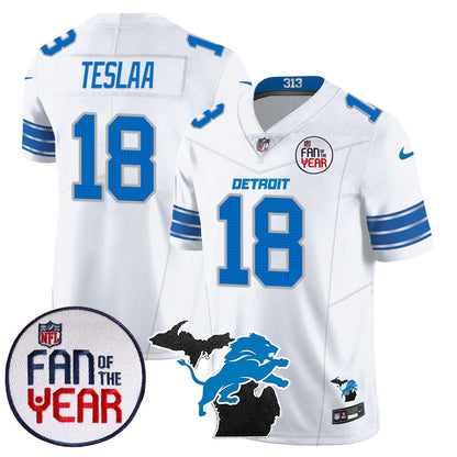 Detroit Lions "Fan Of The Year" Jersey - All Stitched
