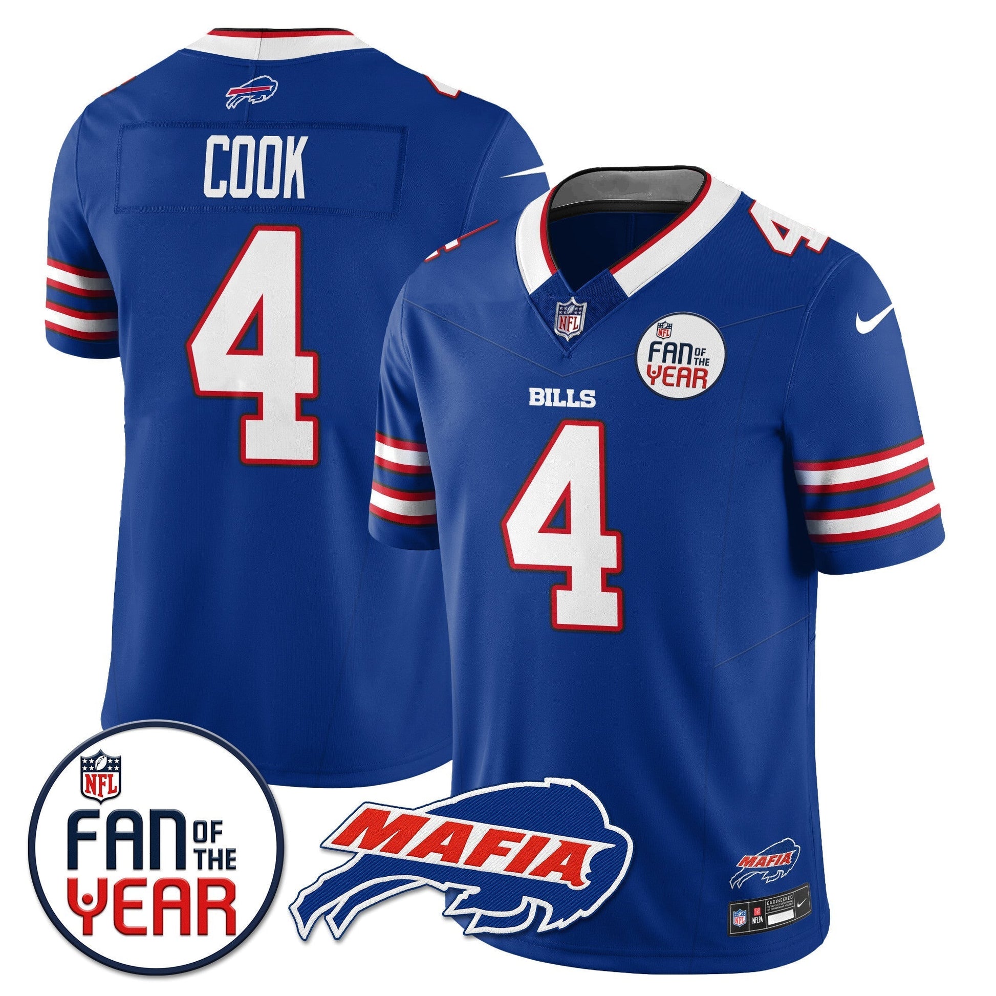 Men's Buffalo Bills "Fan Of The Year" Jersey - All Stitched