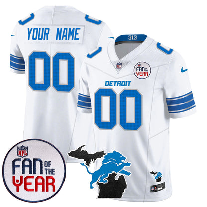 Detroit Lions "Fan Of The Year" Custom Jersey - All Stitched