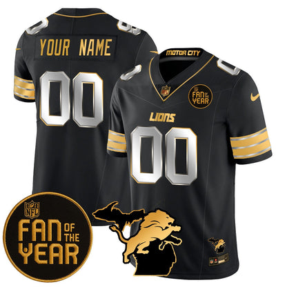 Detroit Lions "Fan Of The Year" Custom Jersey - All Stitched