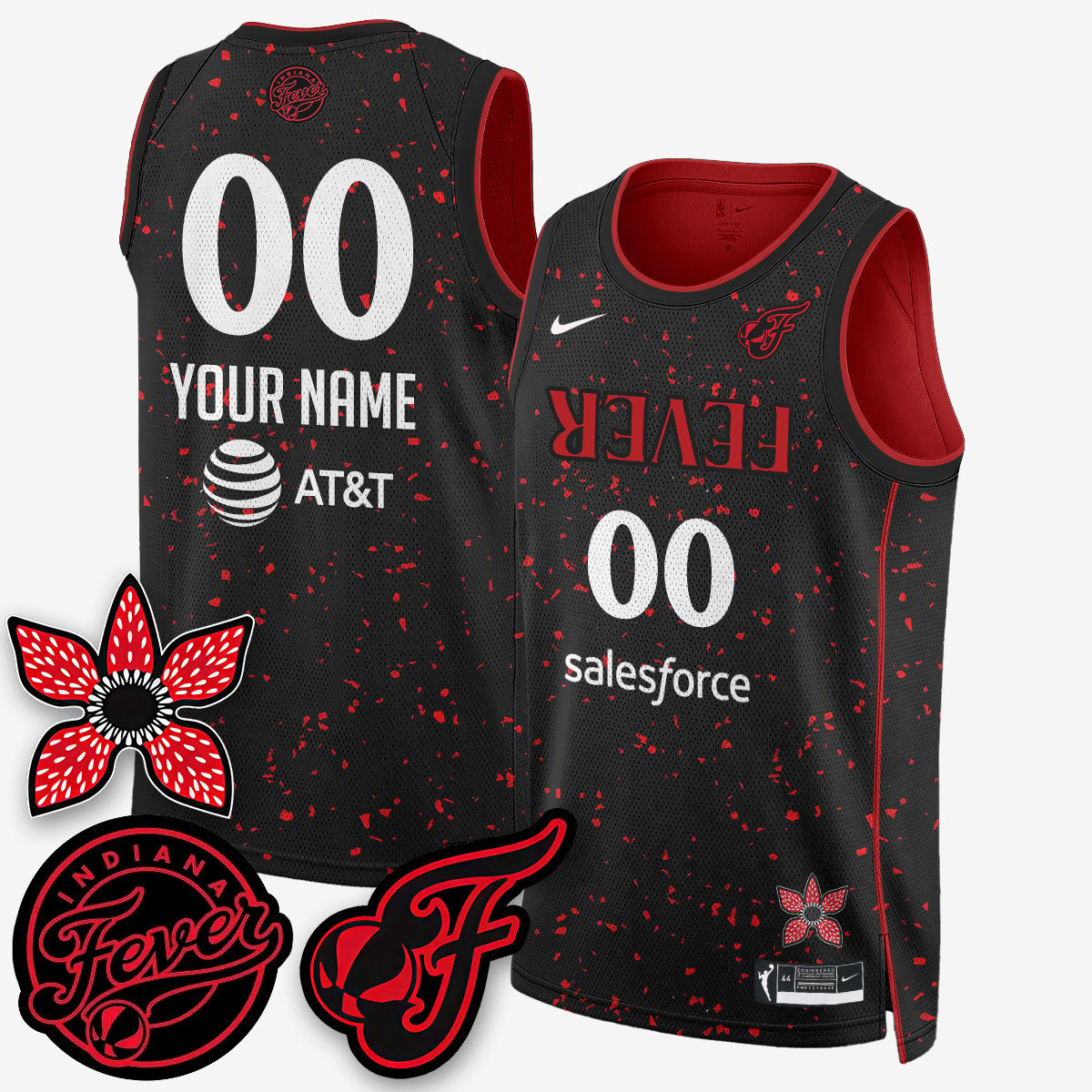 Custom Indiana Fever 'Stranger Things' Jersey - Stitched
