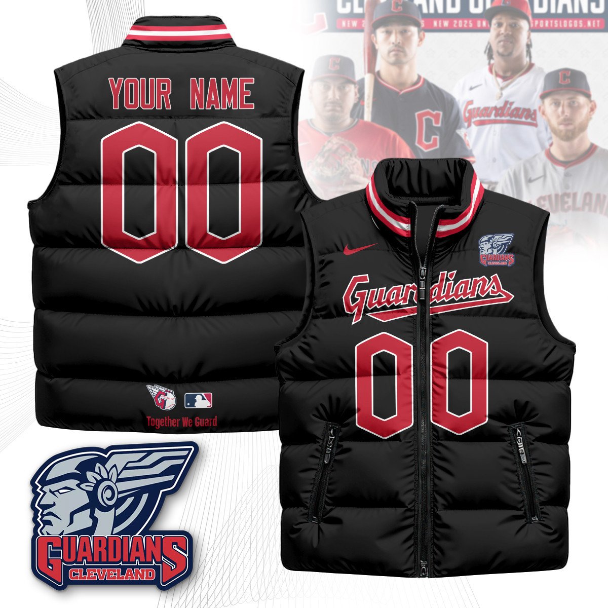 Cleveland Guardians Unisex Custom Puffer Vest