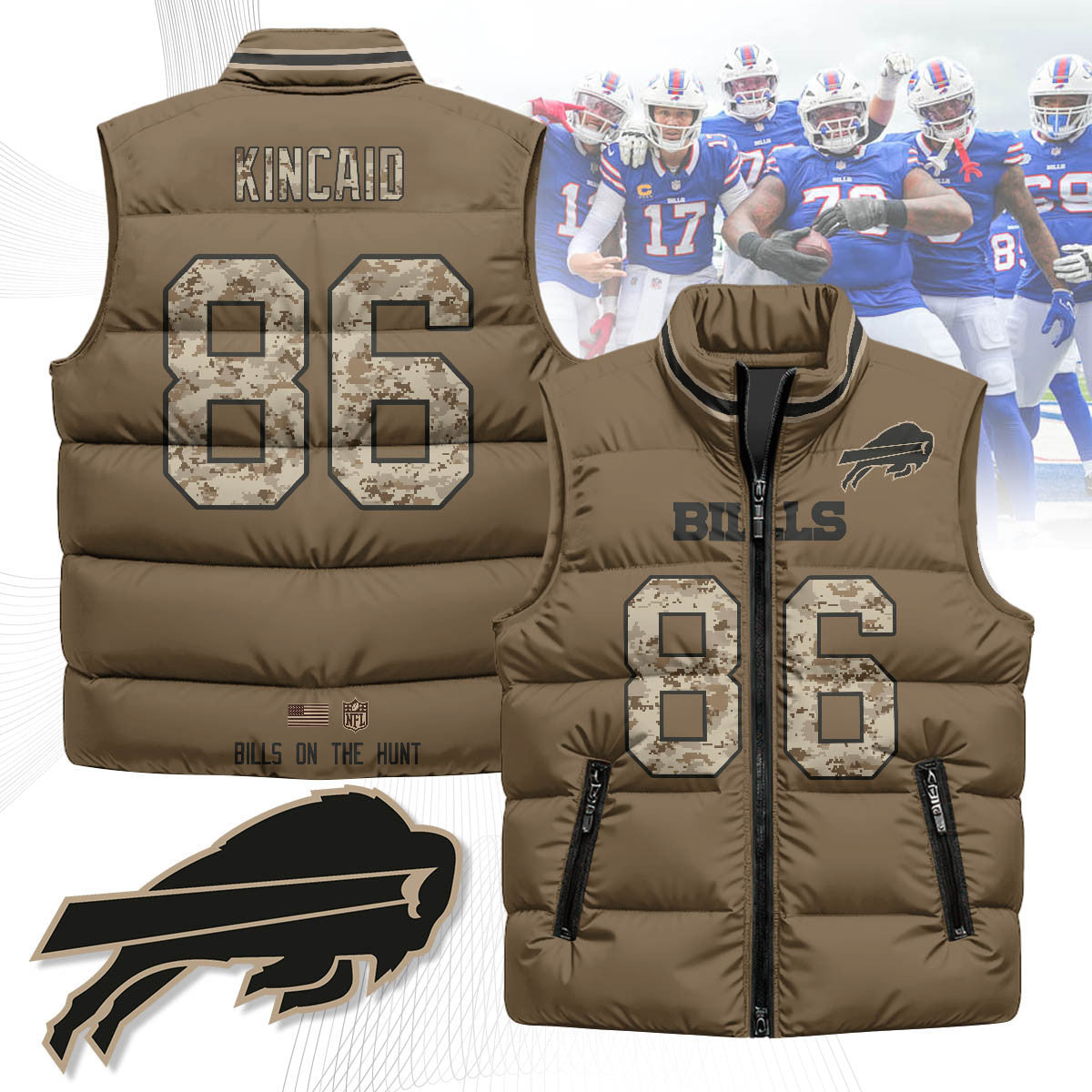 Buffalo Bills Hunting Unisex Puffer Vest