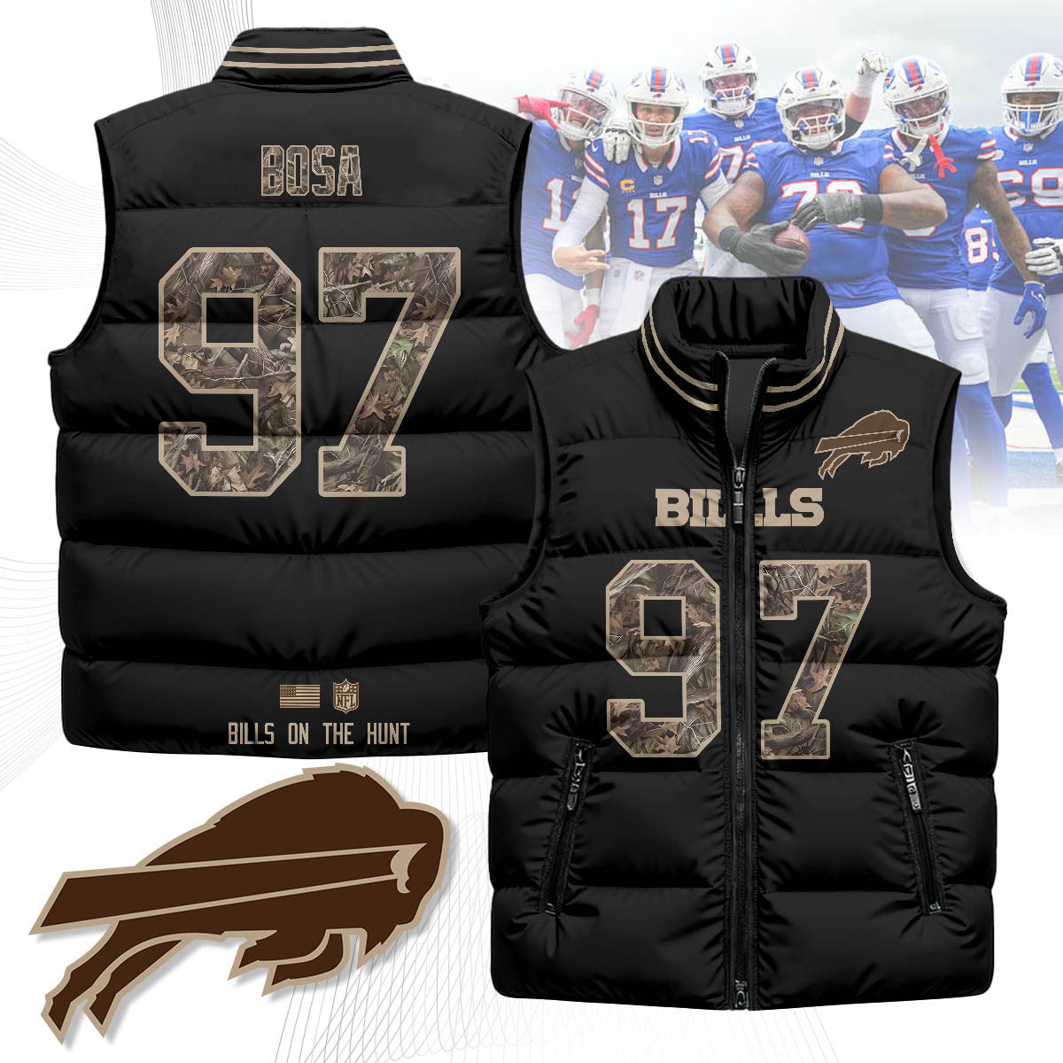 Buffalo Bills Hunting Unisex Puffer Vest