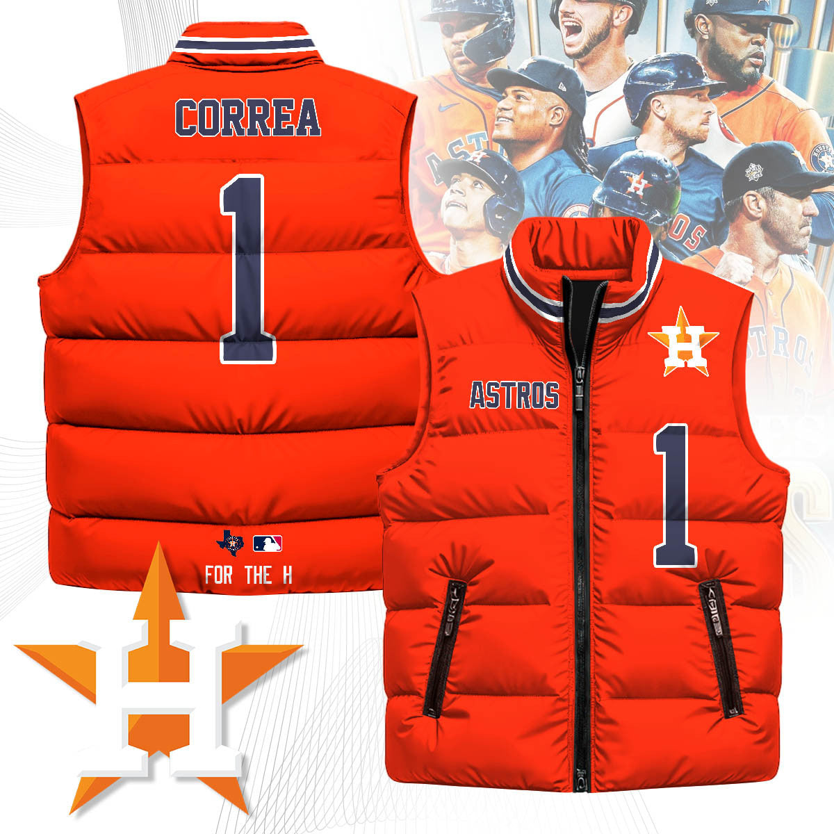 Houston Astros Unisex Puffer Vest