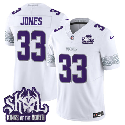 MIN King Of The North Patch Throwback Vapor Limited Jersey V2 - All Stitched