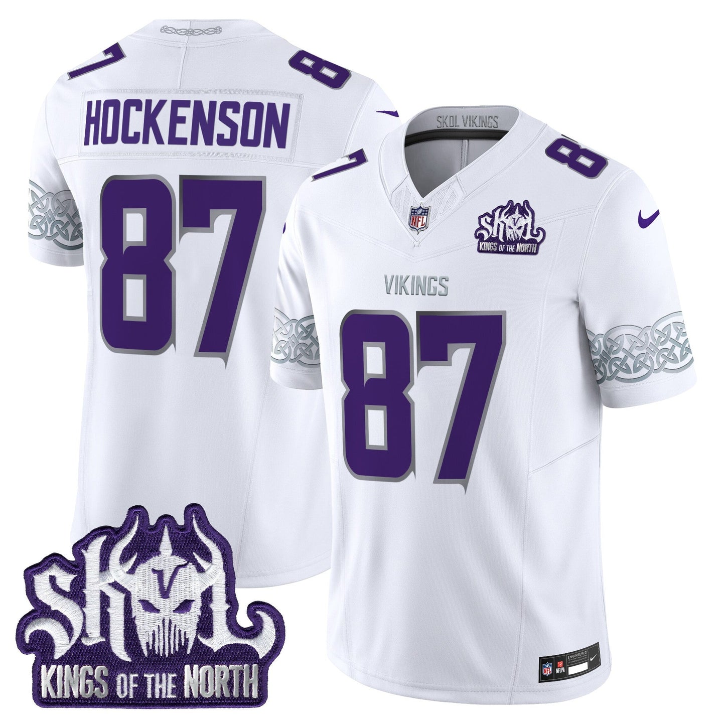 MIN King Of The North Patch Throwback Vapor Limited Jersey V2 - All Stitched