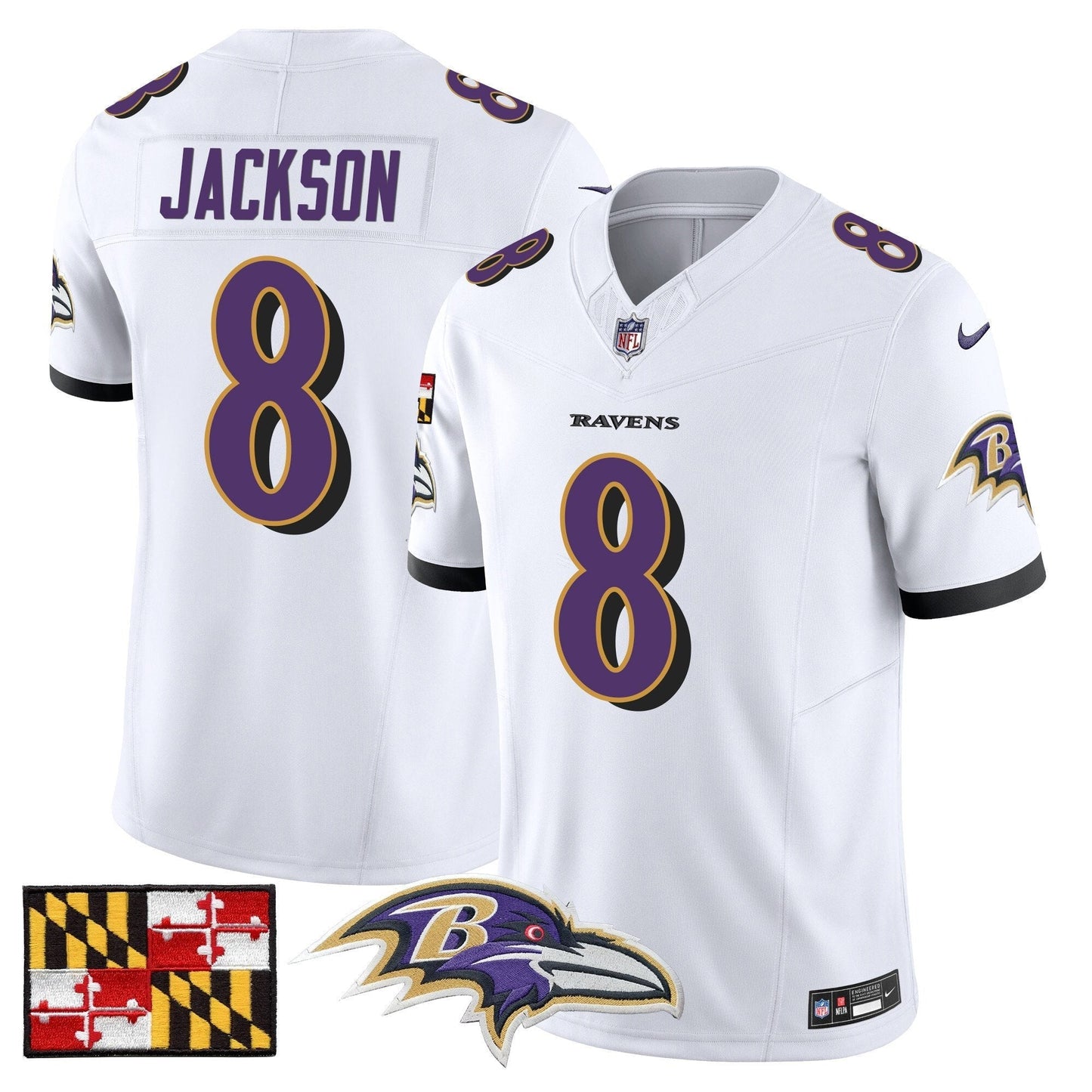 BAL 2024 Maryland Flag Vapor Limited Jersey - All Stitched