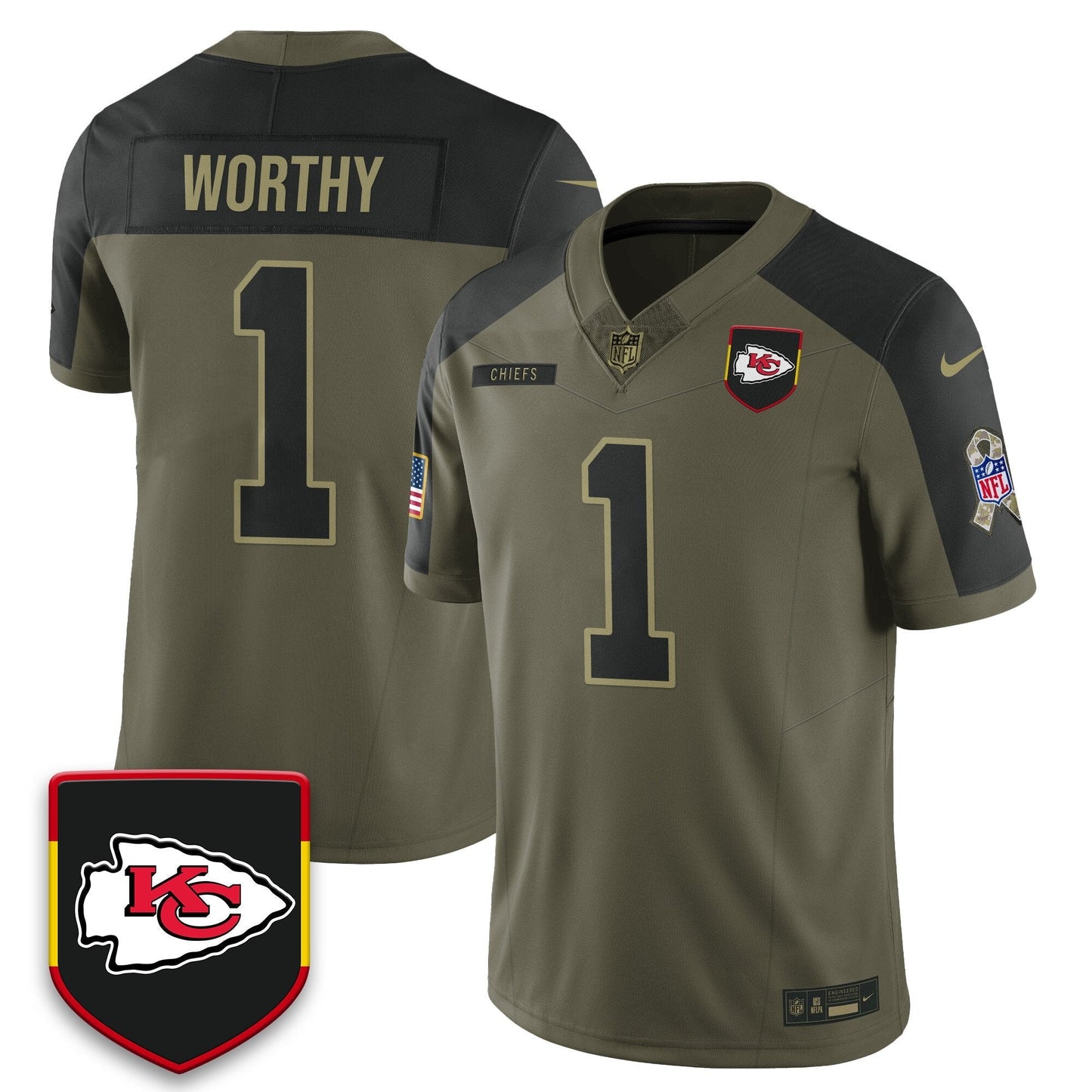 Kansas City Chiefs 2025 Salute to Service Limited Jersey - All Stitched