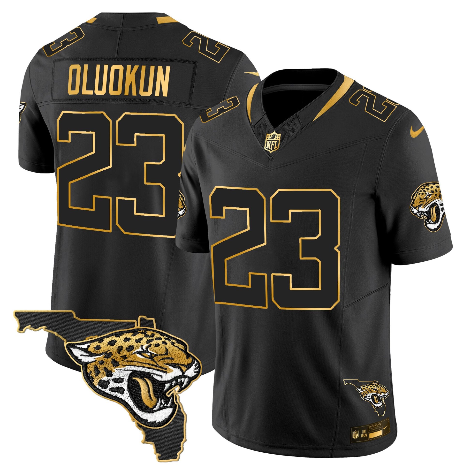 Men's Jacksonville Jaguars 2025 Gold Vapor Limited Jersey - All Stitched