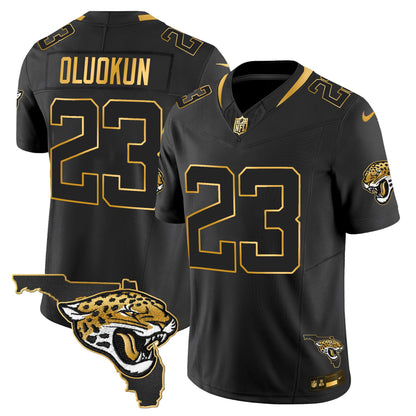 Men's Jacksonville Jaguars 2025 Gold Vapor Limited Jersey - All Stitched