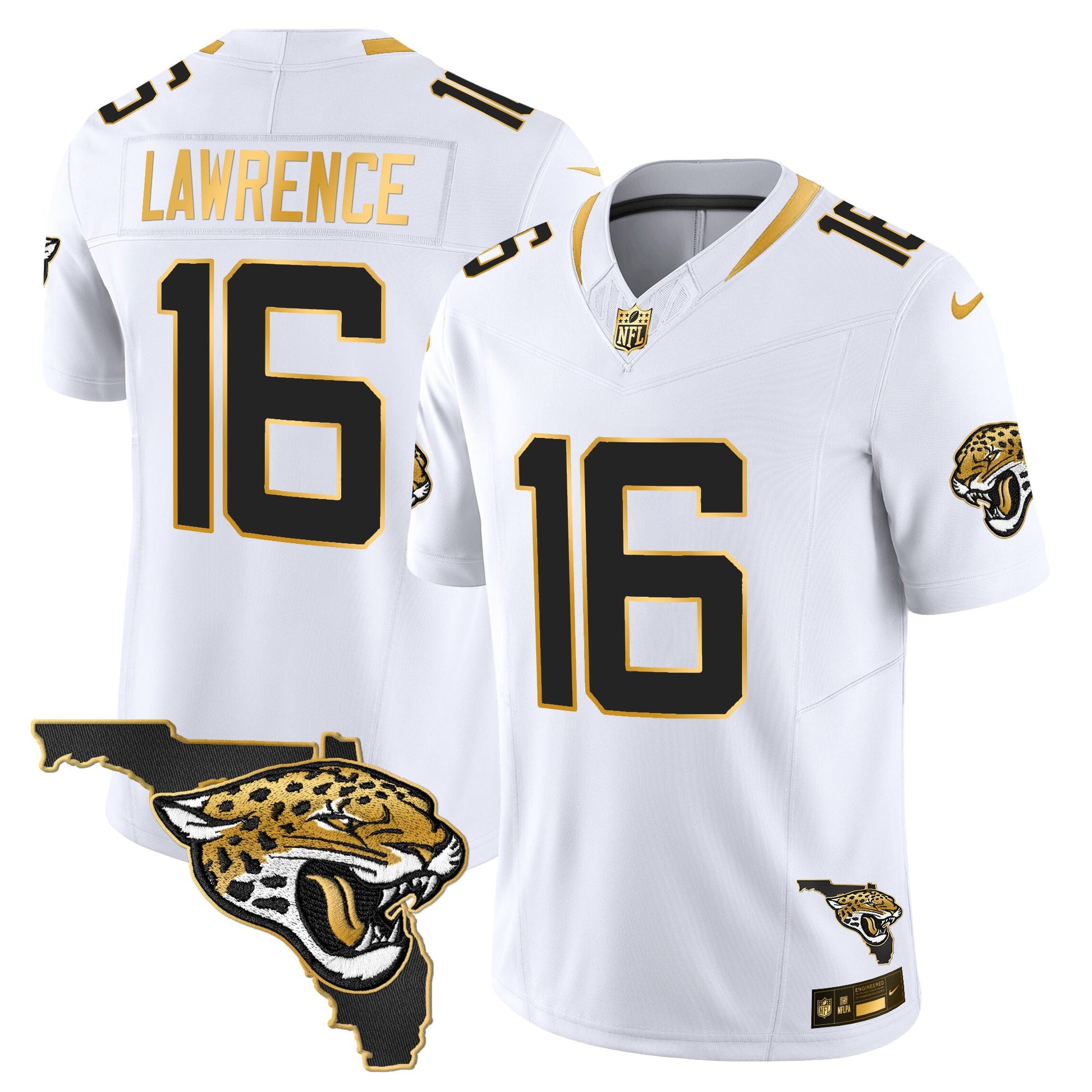 Men's Jacksonville Jaguars 2025 Gold Vapor Limited Jersey - All Stitched