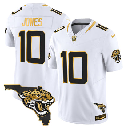 Men's Jacksonville Jaguars 2025 Gold Vapor Limited Jersey - All Stitched