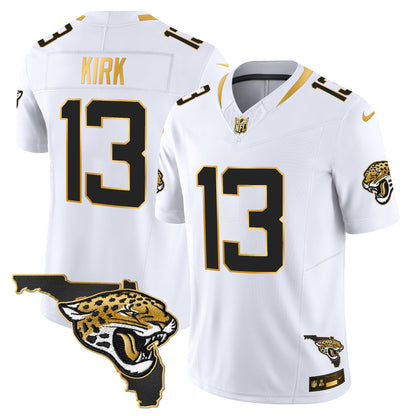 Men's Jacksonville Jaguars 2025 Gold Vapor Limited Jersey - All Stitched