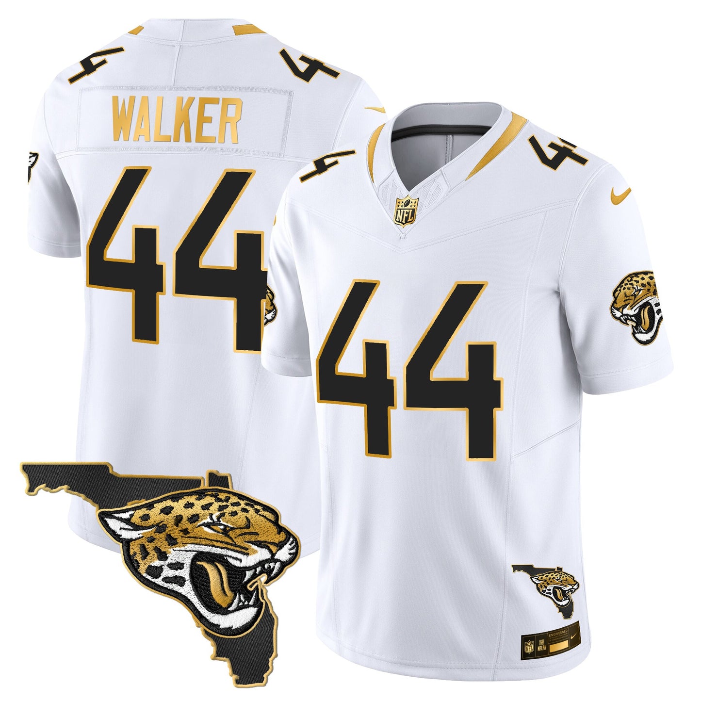 Men's Jacksonville Jaguars 2025 Gold Vapor Limited Jersey - All Stitched