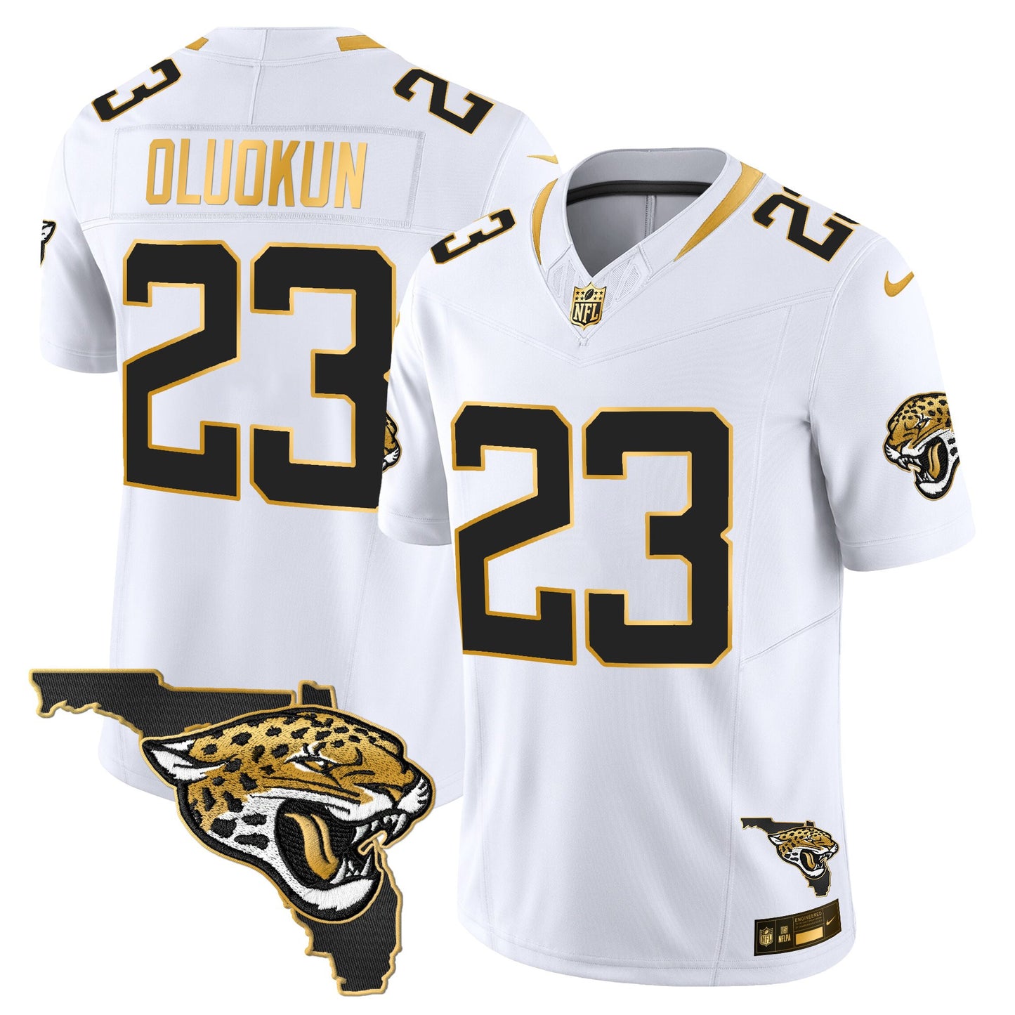 Men's Jacksonville Jaguars 2025 Gold Vapor Limited Jersey - All Stitched
