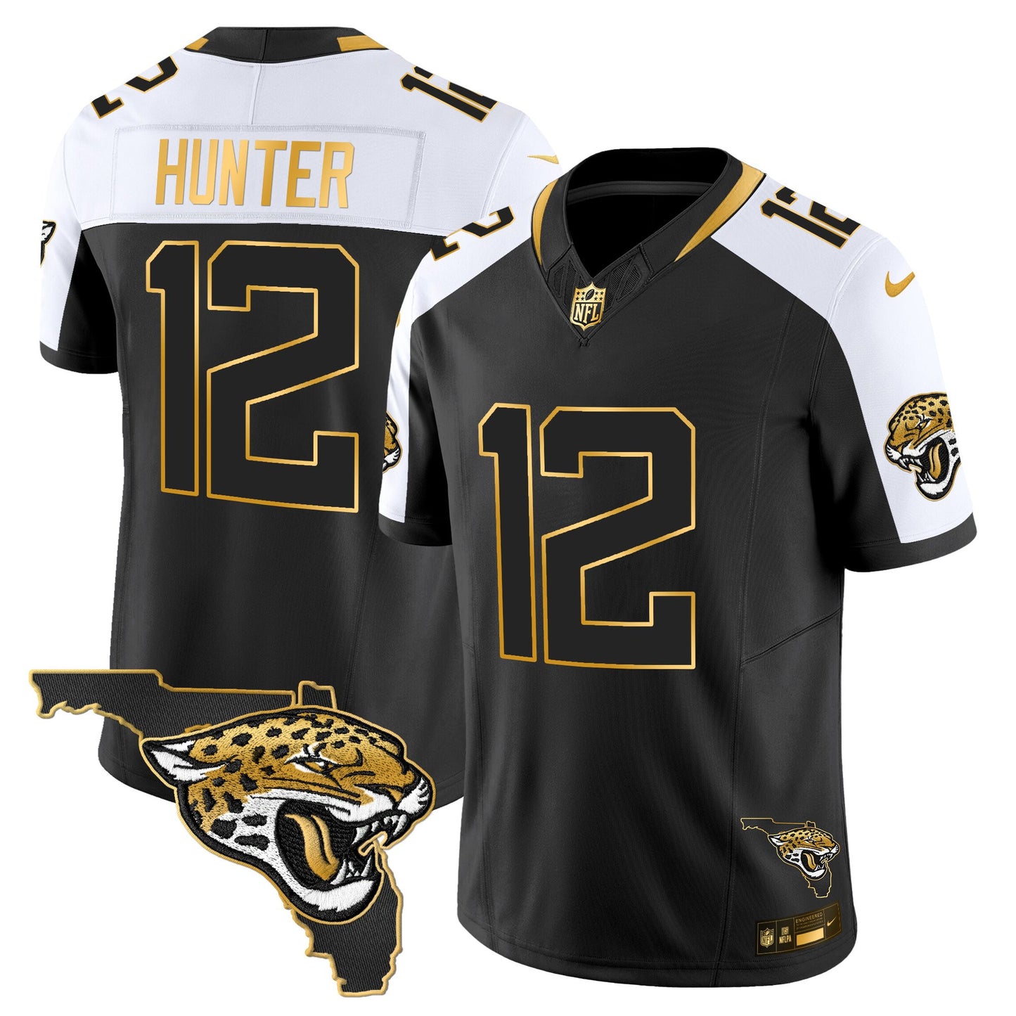 Men's Jacksonville Jaguars 2025 Gold Vapor Limited Jersey - All Stitched