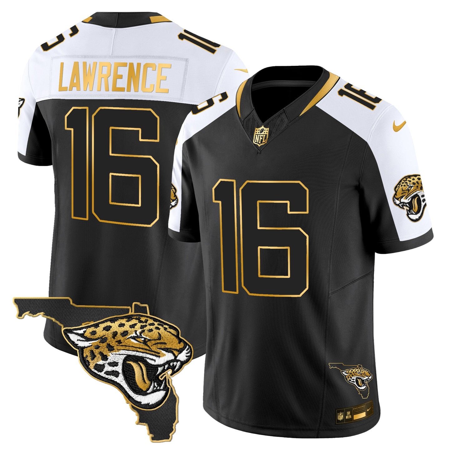 Men's Jacksonville Jaguars 2025 Gold Vapor Limited Jersey - All Stitched