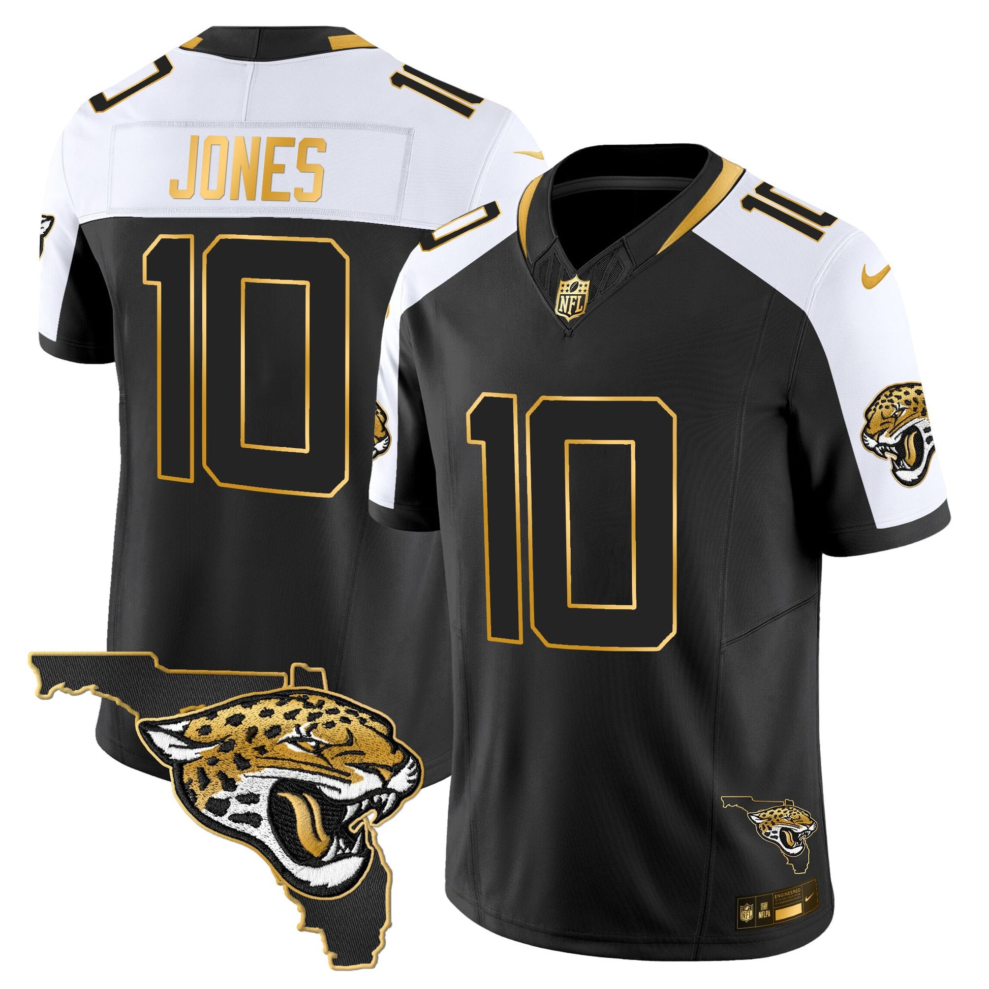 Men's Jacksonville Jaguars 2025 Gold Vapor Limited Jersey - All Stitched