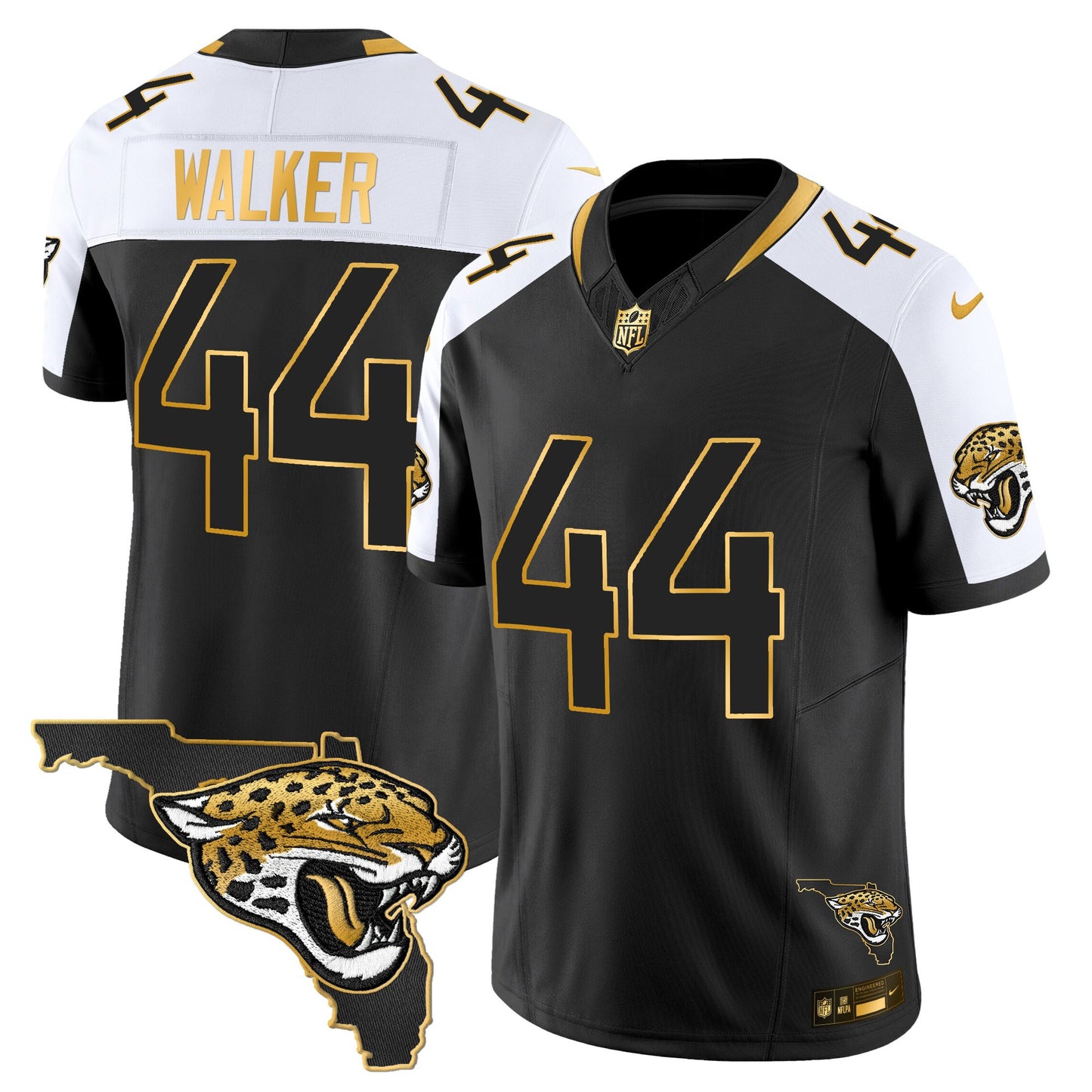 Men's Jacksonville Jaguars 2025 Gold Vapor Limited Jersey - All Stitched