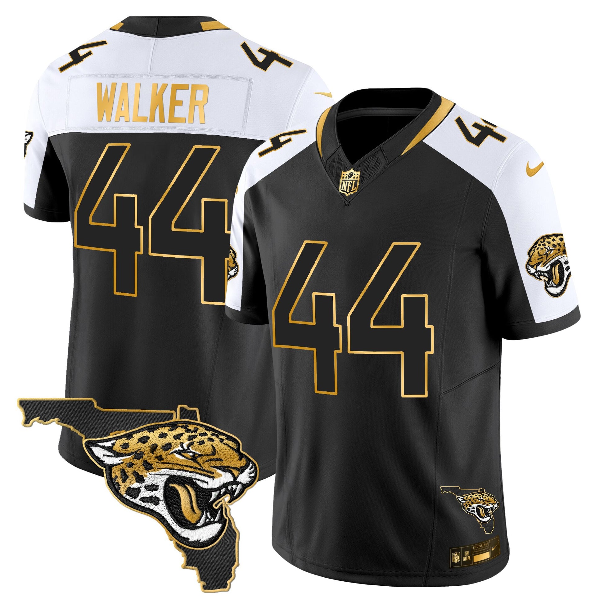 Men's Jacksonville Jaguars 2025 Gold Vapor Limited Jersey - All Stitched