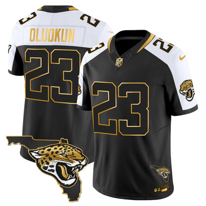 Men's Jacksonville Jaguars 2025 Gold Vapor Limited Jersey - All Stitched